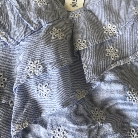 H&M Ruffle Eyelet Striped Tank Top - Picture 2 of 5